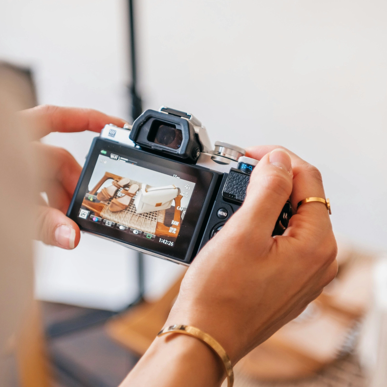 Séance de shooting de produit